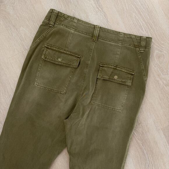 Anthropologie Pilcro Cargo Pants Olive Green Raw Hem Size 32 - Picture 6 of 7